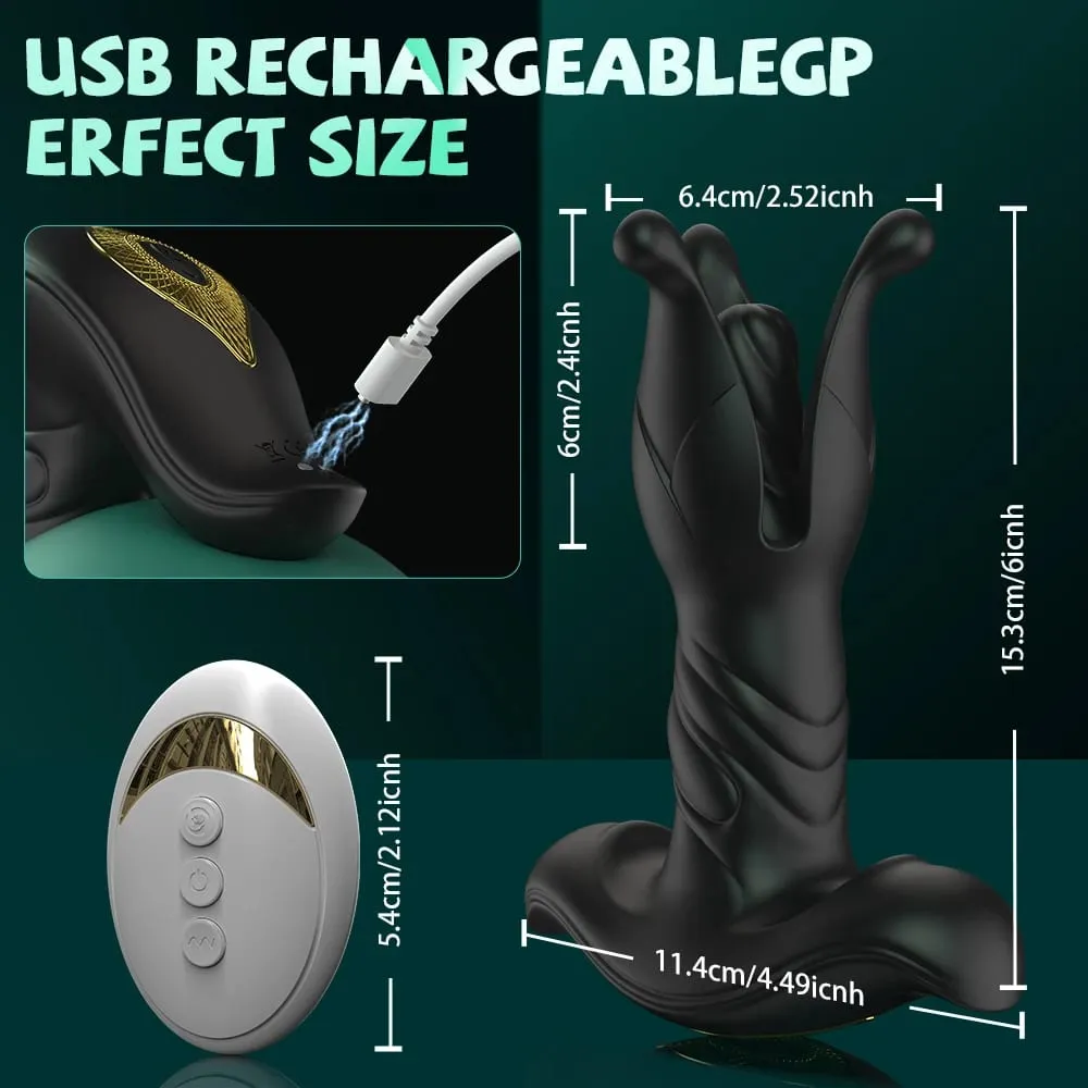 Remote Control Sex Toys Vibrator for Men Prostate Massager 9 Tension Shock Flapping Telescopic Vibrating Anal Plug for Adult