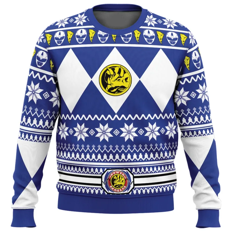 Men's and Women's Autumn_Winter New Mighty Morphin Multi Color Ranger Power Ranger Ugly Christmas Sweater Christmas Party Hoodie