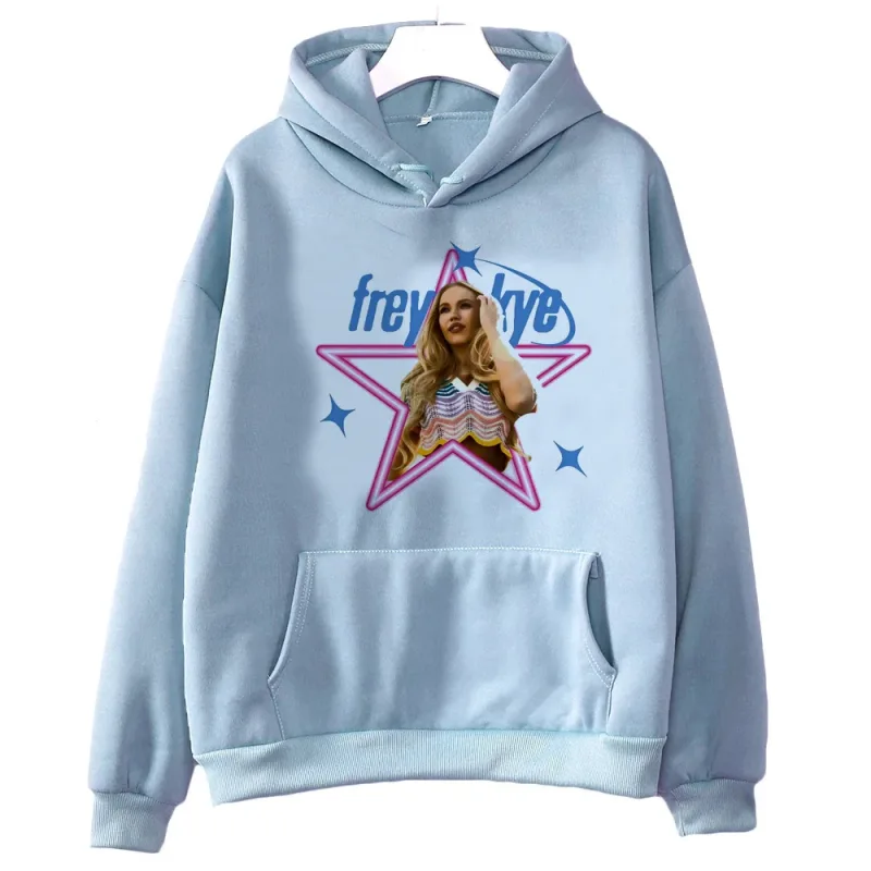 Freya Skye 2000s fashion hooded sweatshirt - Women's loose fit - Men's version. Cutecore. Suitable for both men and women.