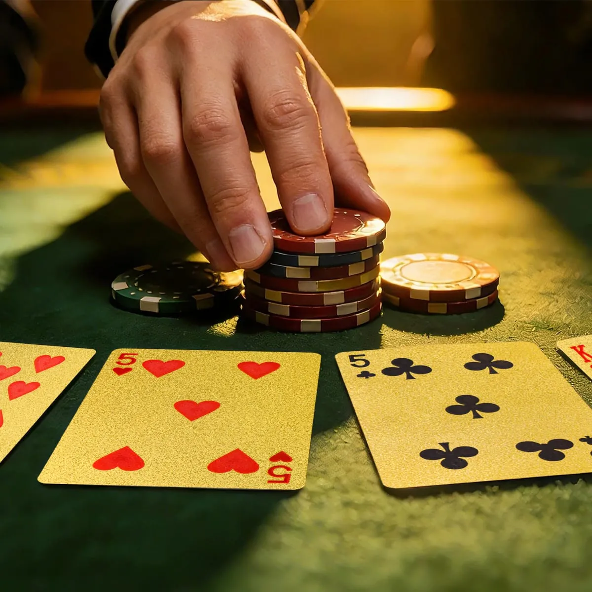 Gold Size Playing Cards | 1/2/4 Pack Plastic Waterproof Poker Set | Professional Board Games | Adult Game Gift for Holidays Vac