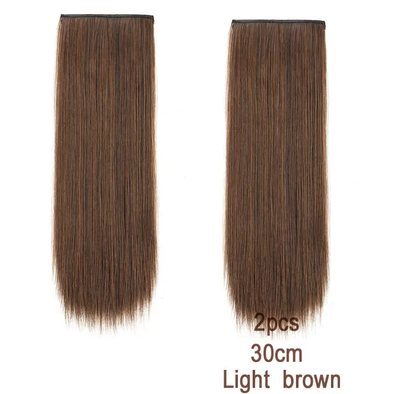 2pcs/Set Synthetic Hair Pads Hair Extensions Invisible Hairpieces for Hair Volume Increase Top Replacement Wig Accessories