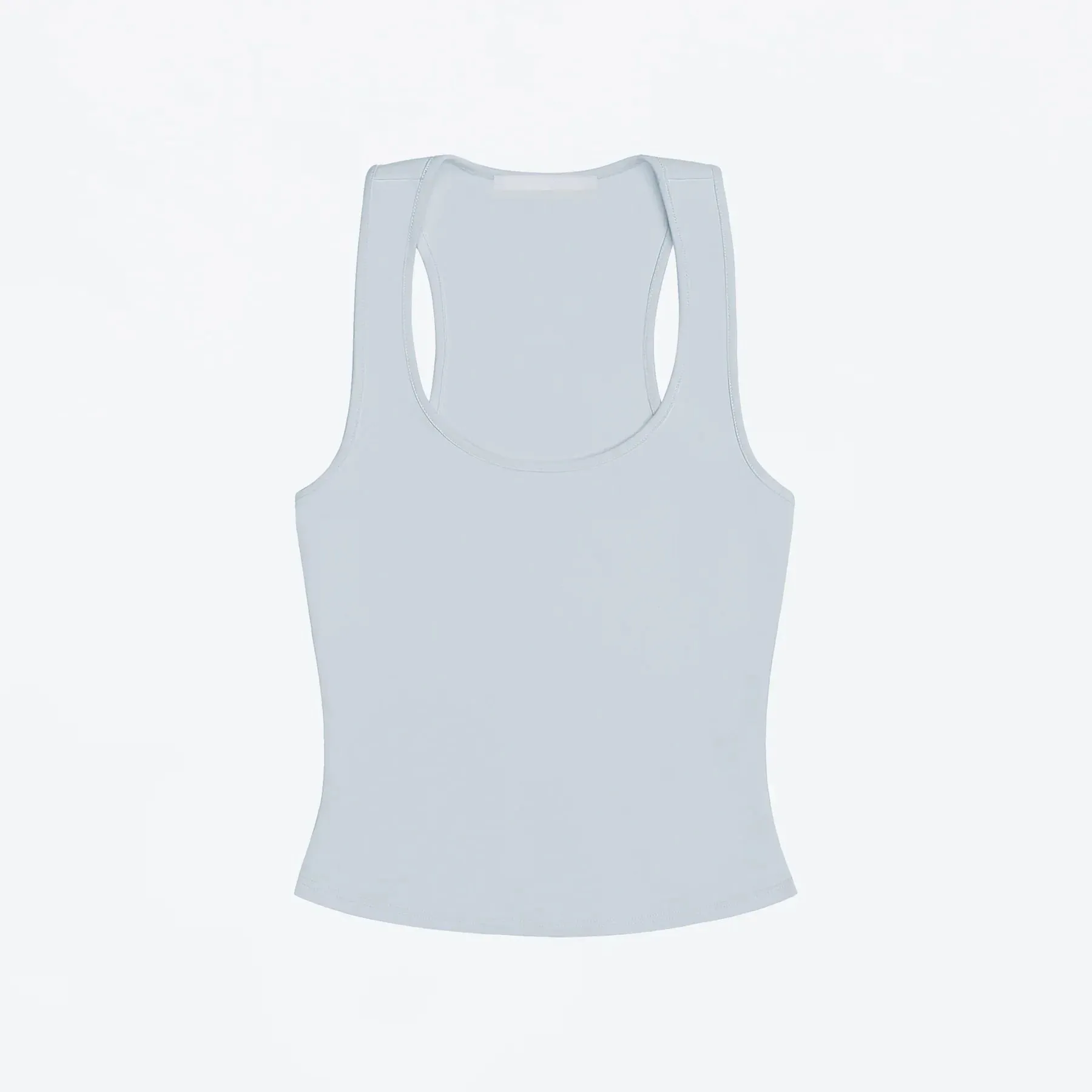 Tank Top with Wide Shoulder Straps for All Seasons Racerback Sports Vest Everyday Sports Innerwear High-Elastic Solid Color Slim-Fit Top Multi-Color Basic Casual Tank Top — image 10