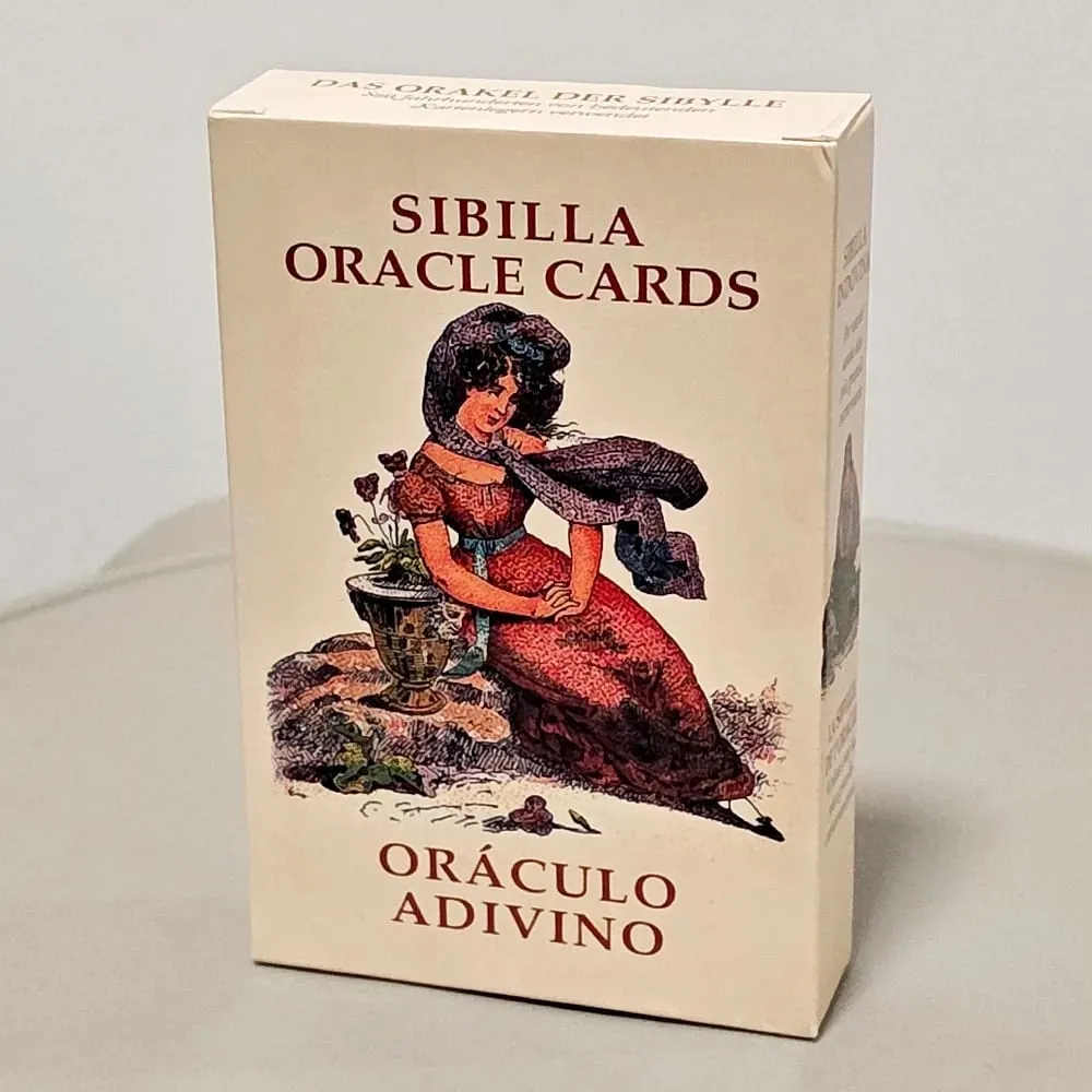 Sibilla Indovina Oracle Cards 10.5*6cm Vintage 52-Card Divination Deck - Multilingual Victorian Style