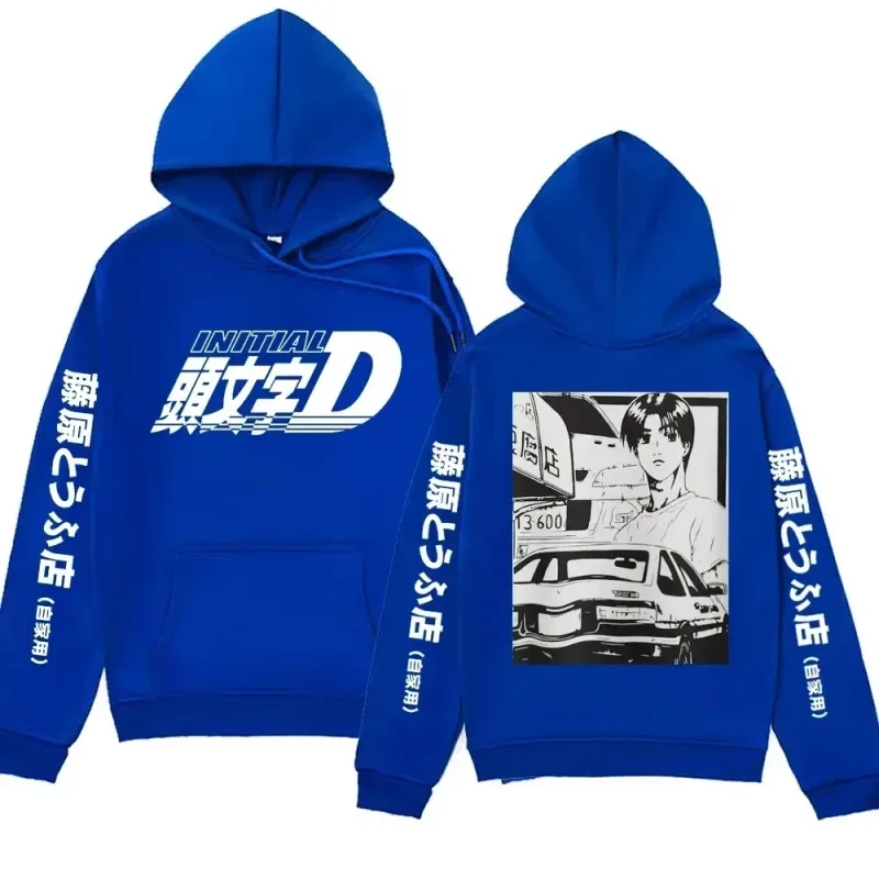 Anime Initial D AE86 Hoodie Hachiroku Shift Drift Cotton Hoody Takumi Fujiwara Tofu Shop Men Women Sweatshirts Winter Clothing