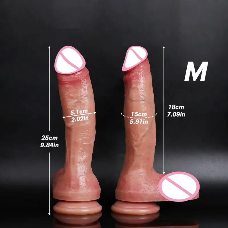 Oversized Soft Realistic Thick Dildo Gay Sex Toy for Women Suction Cup Big Dick Anal Plug Vaginal Masturbators Silicone Penis