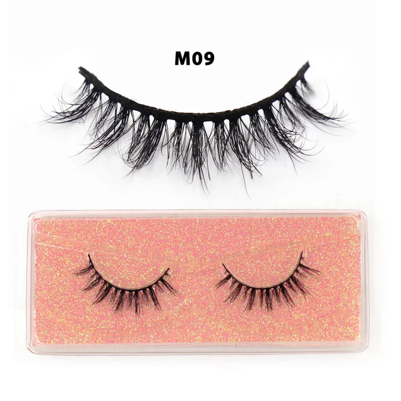Short Natural 3D Mink Lashes Fluffy Wispy Fake Eyelashes Crisscross False Lashes Eyelash Extension Makeup
