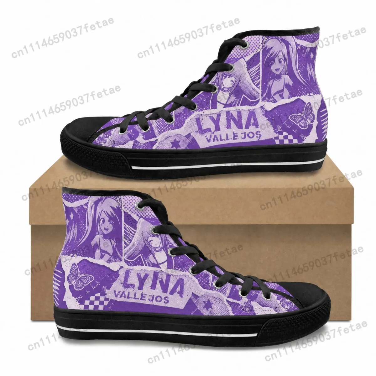 Lyna Vallejos High Top High Quality Sneakers Teenager Canvas Sneaker Mens Womens Ghana Hiking Casual Custom Shoes