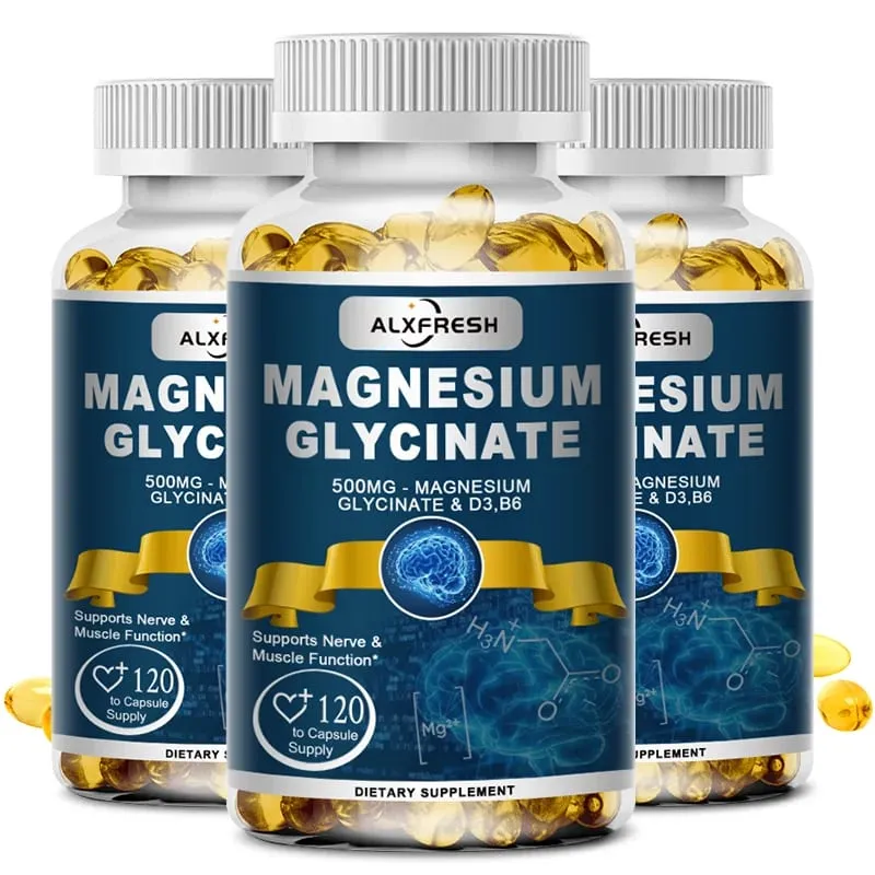 Original Magnesium Glycinate 500mg Supplement – High Absorption for Sleep Muscle & Restful Support - D3 B6 Zinc — image 8