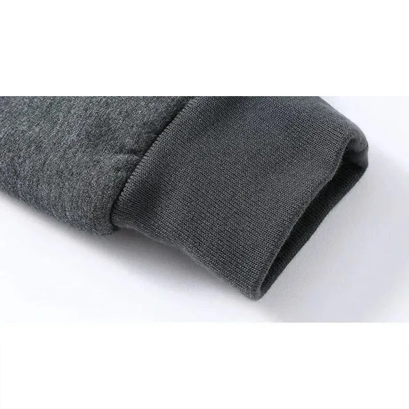 Winter Sweatshirt Men Long Sleeves Men Fleece Lined Warm Sweatshirt Pure Color Quarter Zip Sweatshirt Thicken Plus Size 8XL