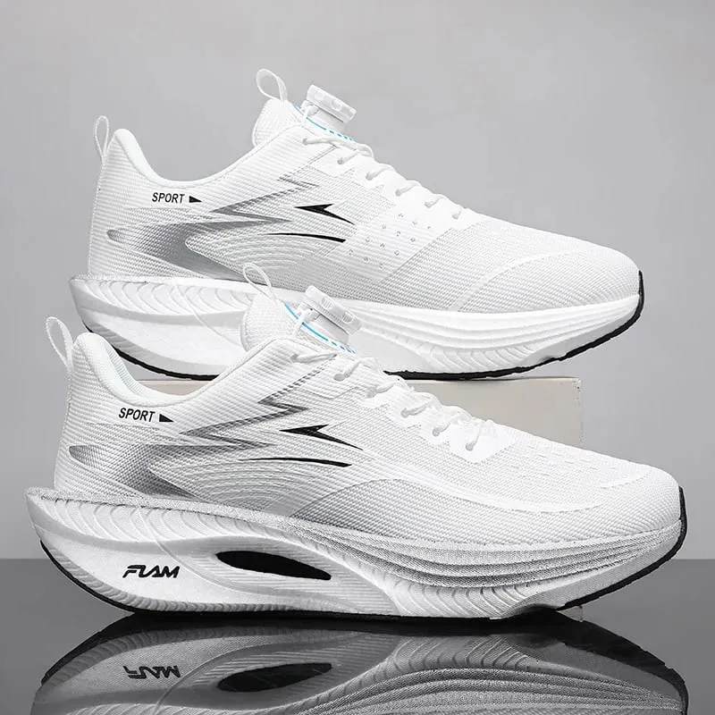 Men Marathon Running Shoes Sports Carbon Board Christmas Breathable Lightweight Women's Comfortable Athletic Nonskid Sneakers