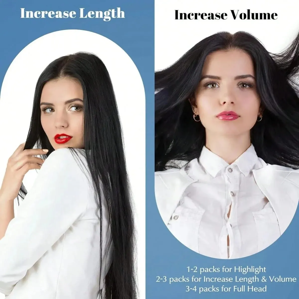 Jessie's Wig #1B Color 20pcs Straight Tape In Human Hair Extension Skin Weft Adhesive Glue On Salon Quality for Woman
