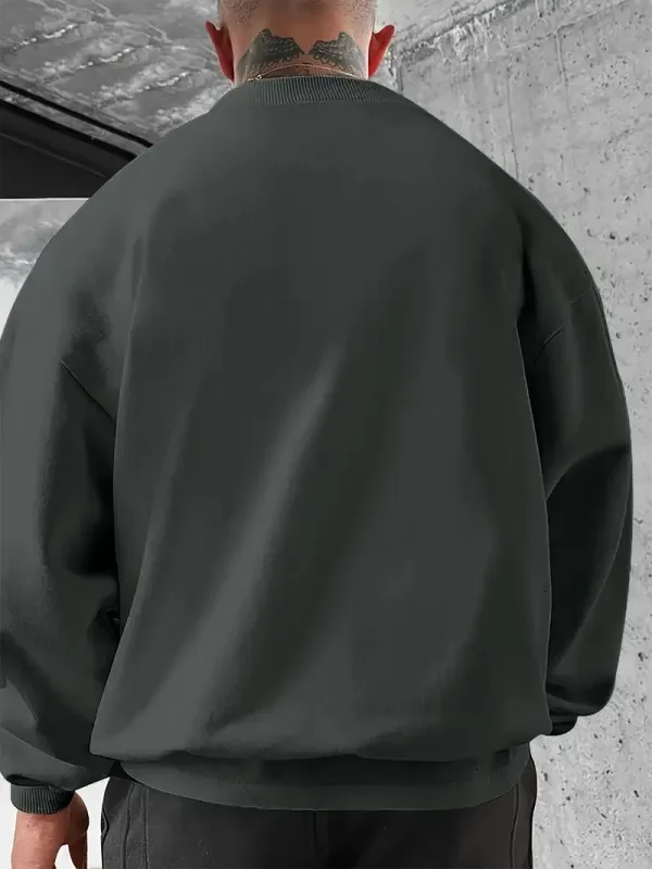 The new men's round-neck hoodie for Spring and Autumn 2025 features street fashion and soft 3D digital pattern printing — image 5