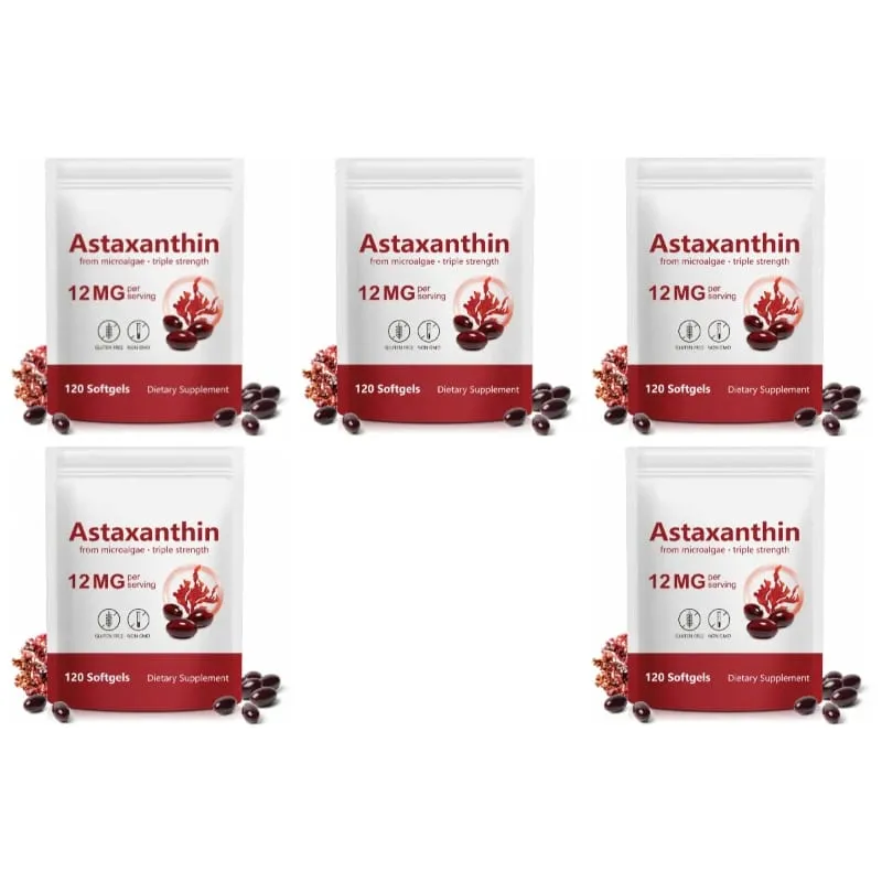 Οι μαλακές γέλη Astaxanthin From Microalgae προάγουν την παραγωγή κολλαγόνου Χωρίς σόγια χωρίς γλουτένη χωρίς ΓΤΟ Triple Strength 120 Softgels