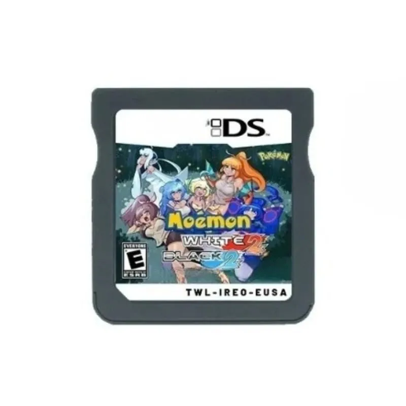 NDS Video Game Cartridge Pokémon Moemon Black 2 and White 2 US English Version