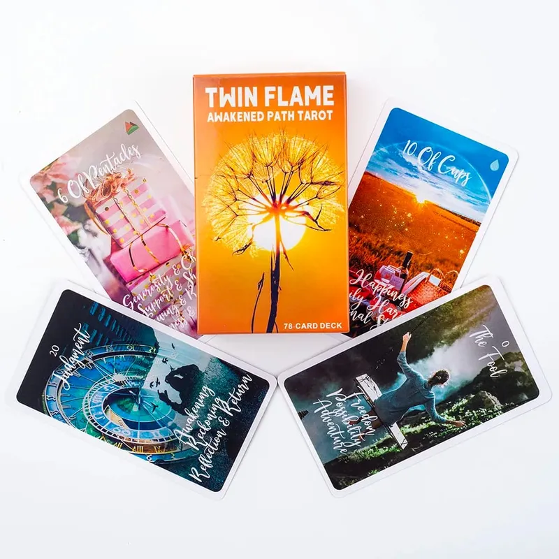 New Arrival 78Cards Twin Flame Awakened Path Tarot Deck Card 10.3x6cm For Family Party Fortune Telling Divination Game
