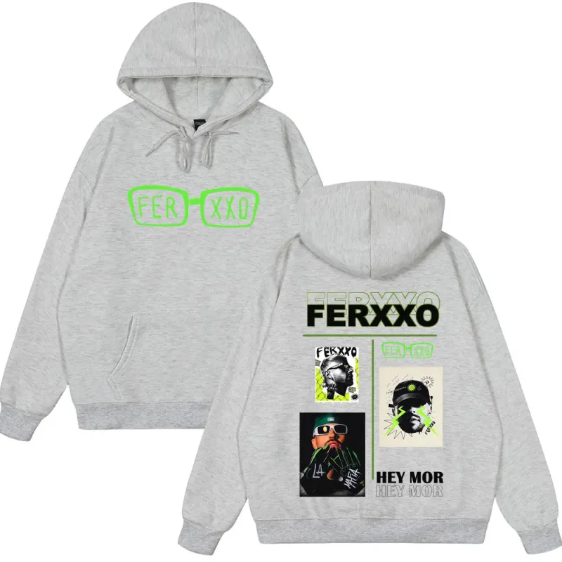Rapper Feid Ferxxo Tour 2026 Print Hoodie Men Women Fashion Sweatshirts Casual Hip-hop Loose Long Sleeves Oversized Pullover