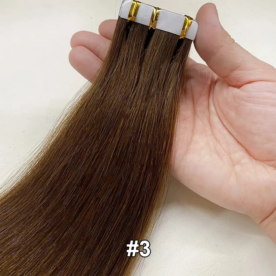 Full Shine Tape In 100% Remy Human Hair Straight Double Sided Blonde Comfortable Silky Natural Tape Ins For Women