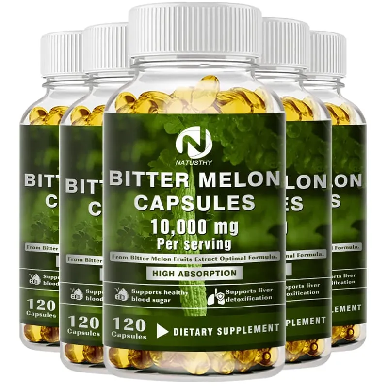 [25:1 Potent Extract] Bitter Melon Kapsler – 120 Veggie Caps (10 000mg ækvivalent) | Blodsukkerstøtte Glutenfri ikke-GMO