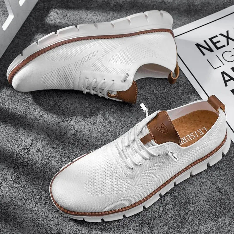Men's Casual Dress Shoes Fashion Walking Sneakers Mesh Business Oxfords Work Lightweight Soft Sole