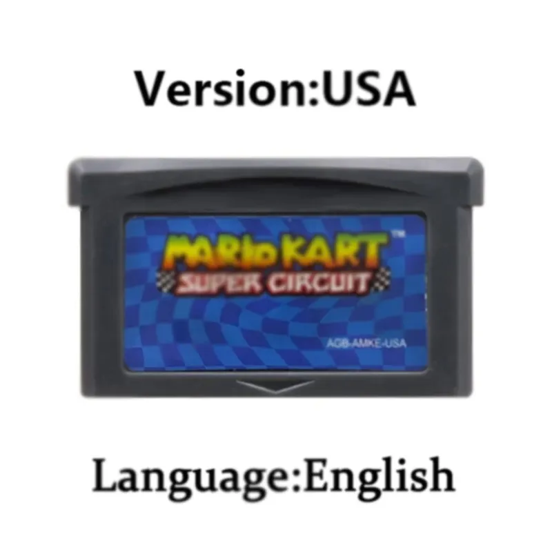 Wari0 32 Bit GBA Game Cartridge Kart Game Card Series EUR USA Version Video Game Card For GBA Portable Game Console