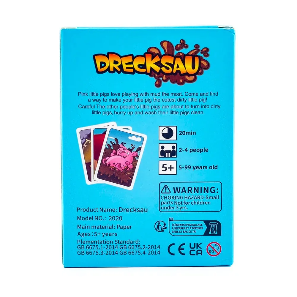 Drecksau Party Card Game 1Set 10.7*7.6cm Intellectual Board Game Fun Family Interactive Toy Gift for Party Gathering