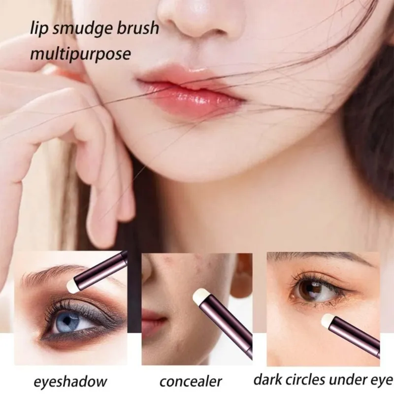 3pcs Lip Brush Professional Smudge and Blending Brushes for Lipstick and Lip Gloss Application Makeup Tool