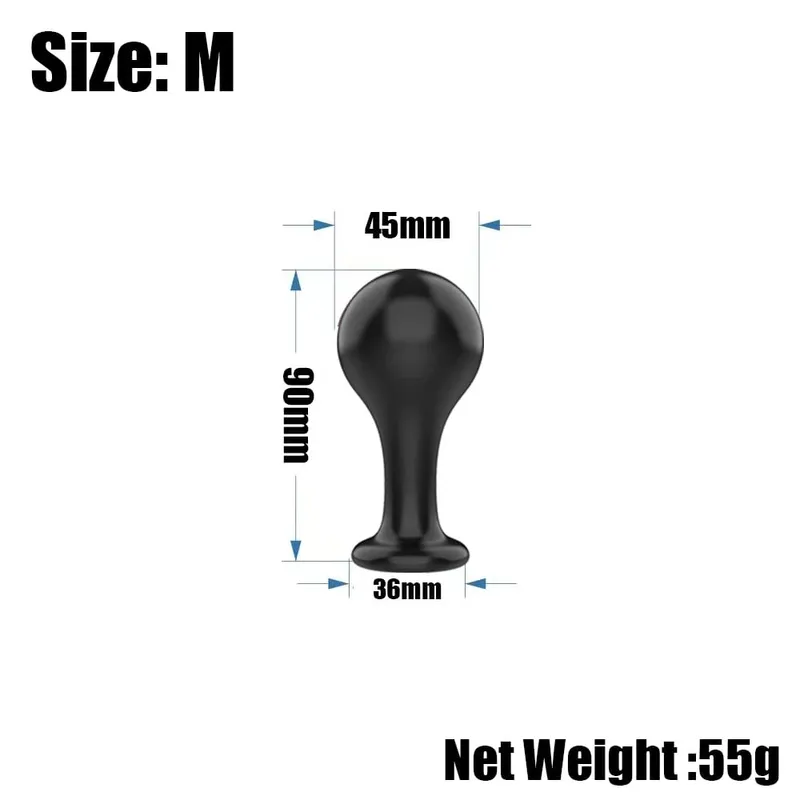 Anal Butt Plug Anal Trainer Sex Toy with Long Pleasure Wand with Tapered Head Unisex Bum Plug for Men Women