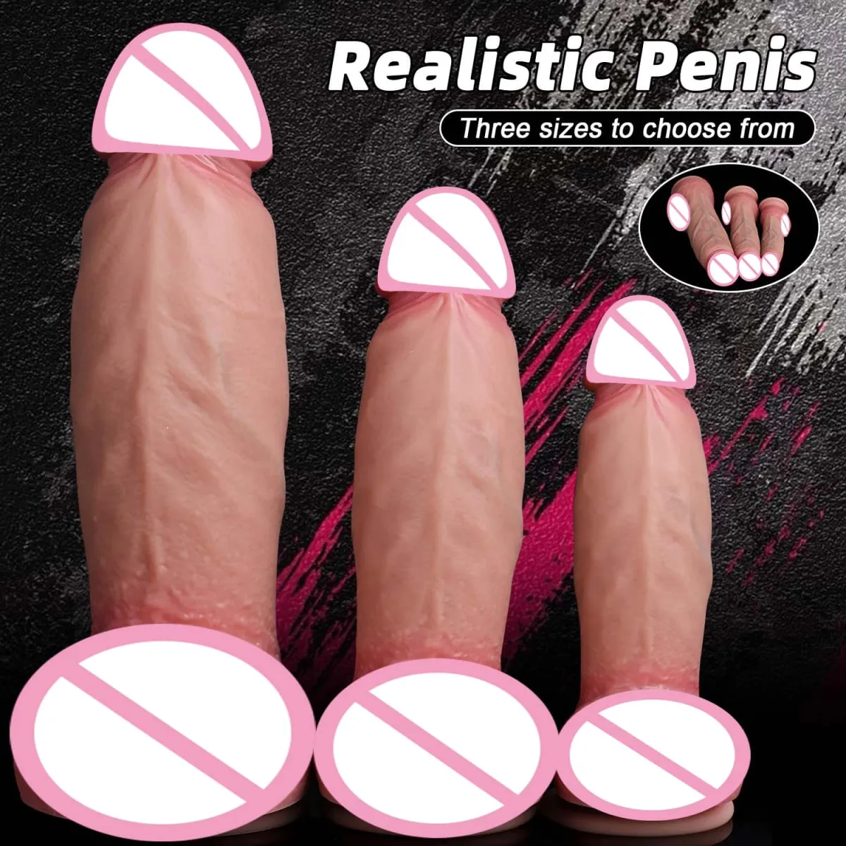 Realistic XXL Thick Penis Soft Silicone Dildo Male Genitals Vaginal Masturbation Suction Cup Dick Woman Anal Adult Sex Toys Dick