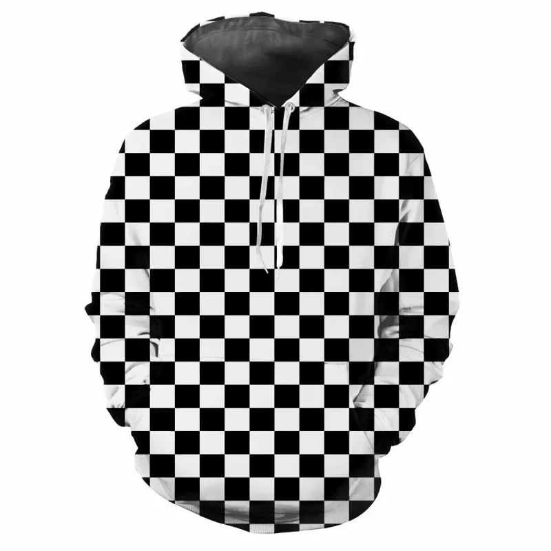 2024 moda minimalista cuadros 3D impreso hombres Tops Casual suave comodidad elegante sudaderas con capucha para hombres personalizar deportes al aire libre Sudadera con capucha