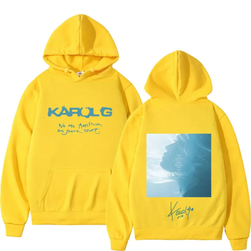Karol G Album No Me Arrepiento De Sentir Tanto 2026 Hoodie Men Women Vintage Fashion Pullover Winter Loose Casual Sweatshirts