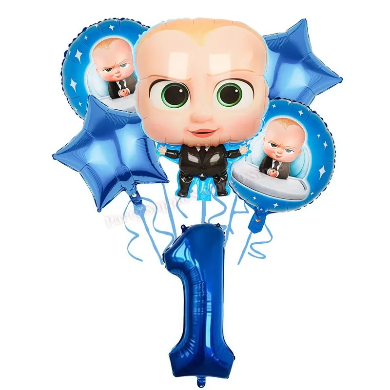 Bossed Baby Theme Newborn 1st Birthday Party Decoration Paper Plate Cup Balloon Banner Kid Boy Favors Baby Shower Event Supplies