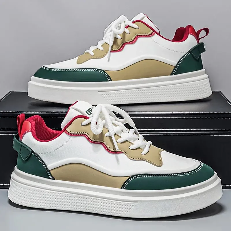 Men's shoes 2026 trend versatile sports and leisure board shoes fashionable outdoor white shoes comfortable and breathable