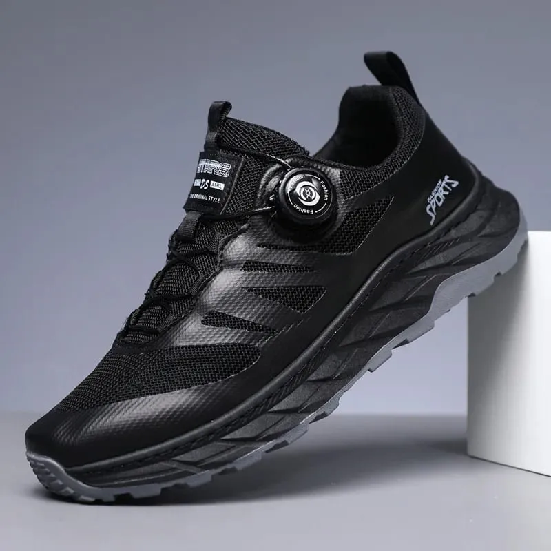 New Men Sneakers Breathable Anti Slip Comfortable Casual Shoes with Button Light Jogging Shoes Outdoor Vulcanzed Shoes for Men