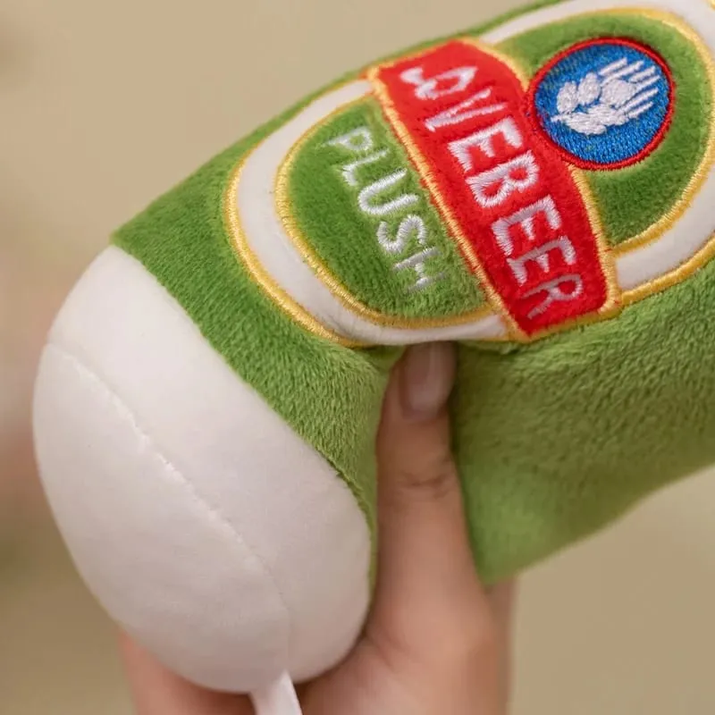 Bouteille de bière en verre 11 ~ 19cm, jolie canette de boisson, baril de bière, oreiller en peluche, peluche humanoïde Kawaii, accessoire de fête, cadeau pour homme