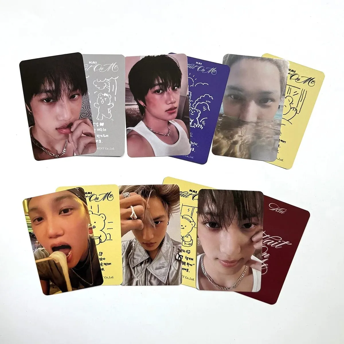 5/6PCS Kpop Hot Idol Group EXO Member KAI New Album "Wait On Me" HD Photocards Kim JongIn High Quality Fans Collect Small Cards