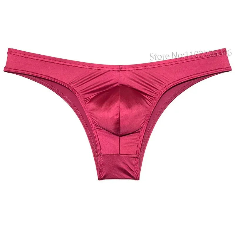 Silky Smooth Bikini Briefs Men's Enhance Pouch Micro Underwear Slip Sexy Beach Briefs Breathable Sissy Panties Pool