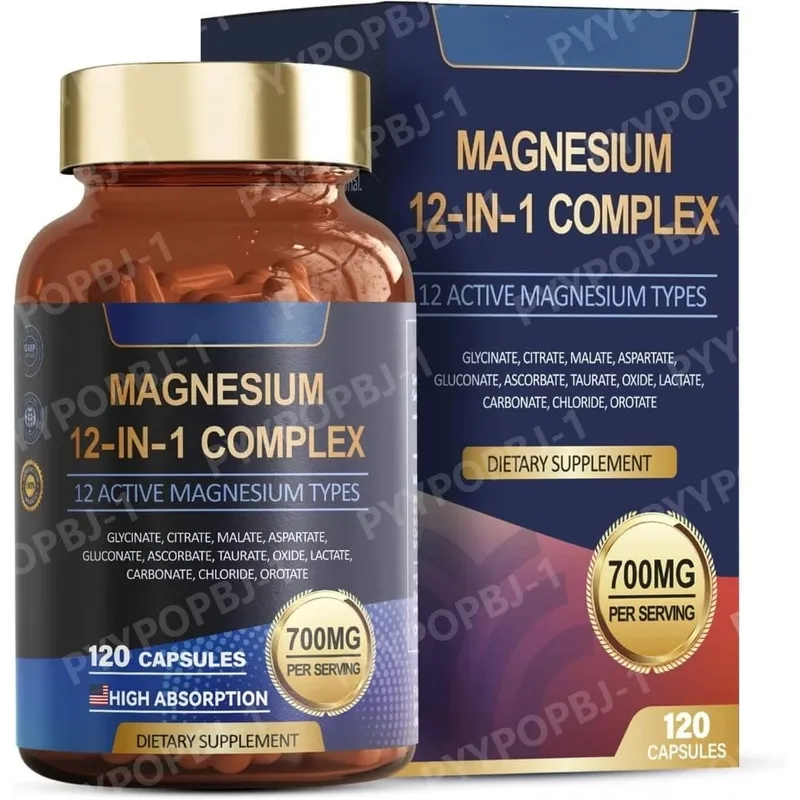 700mg Magnesium Complex12 in 1 Magnesium Supplement with Glycinate Citrate Malate Oxide Taurate Aspartate Orotate Magnesium