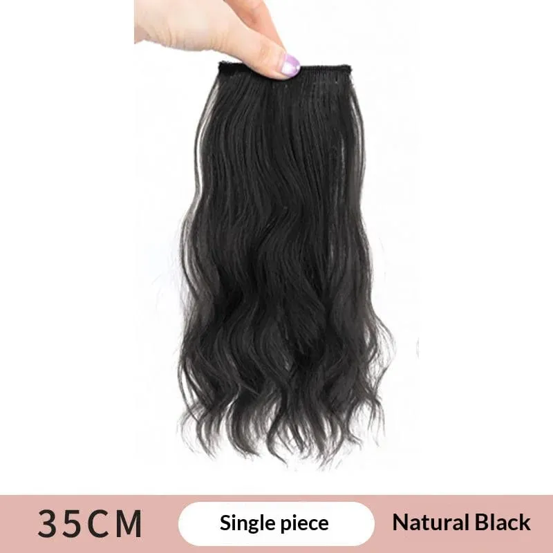 Synthetic Hair Curly Hair 25/35cm Mini Hair Pad Hair Natural Black Brown Hair Extension Clips In Hairpiece For Women Hair Wig