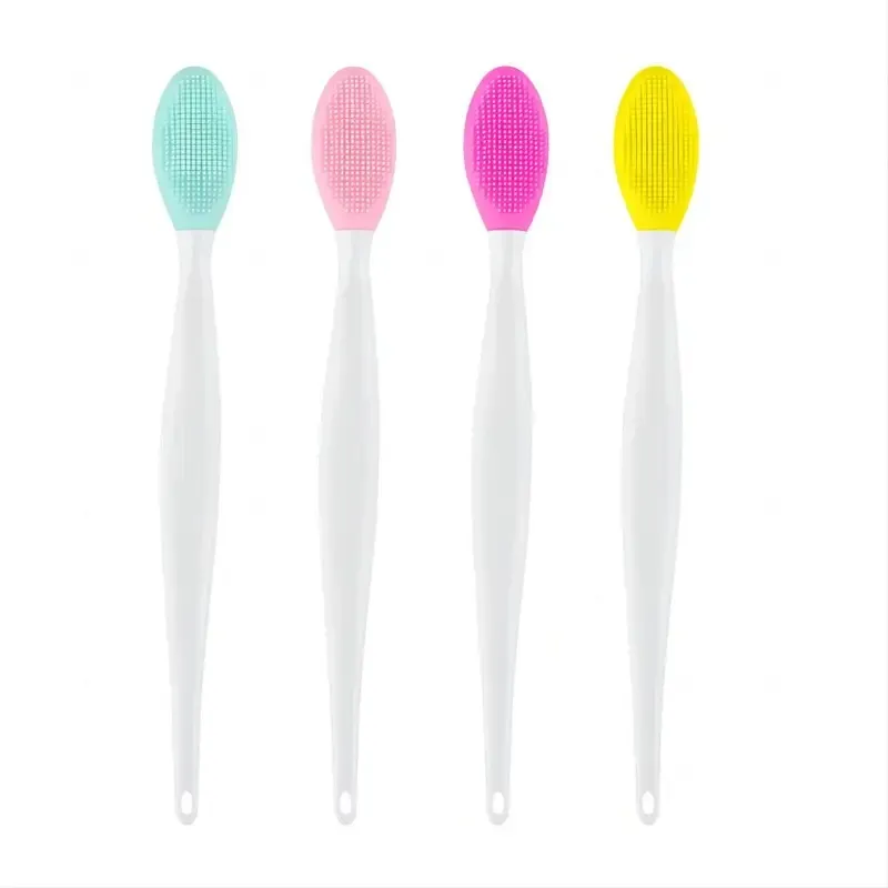 1-20pcs Beauty Skin Care Wash Face Silicone Brush Exfoliating Nose Clean Blackhead Removal Brushes Tools With Replacement Head
