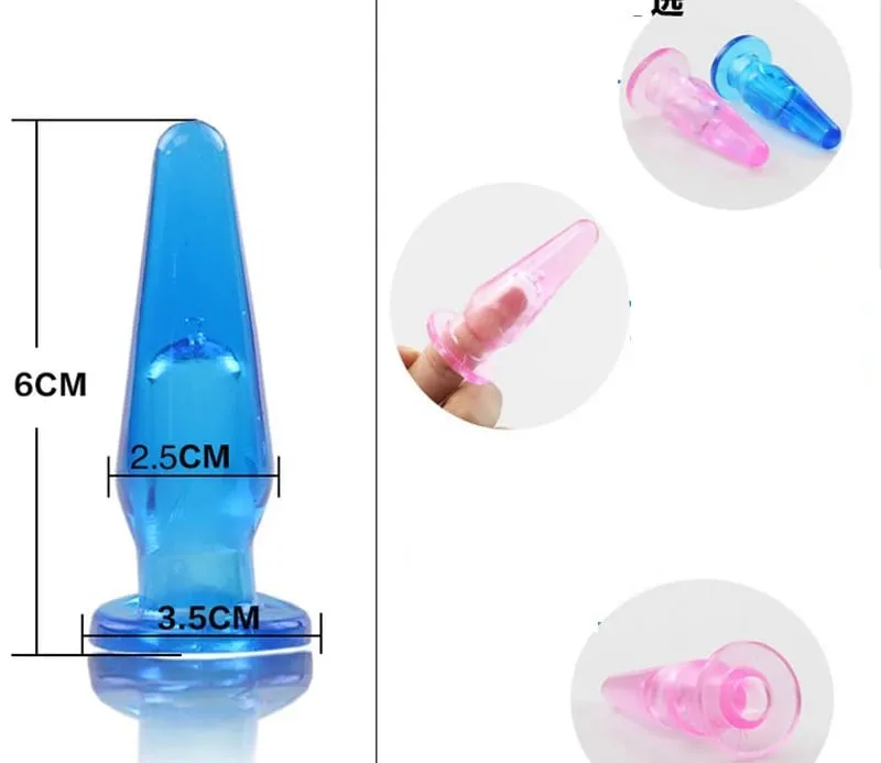 Tiny Anal Plug Finger Sleeve Sex Toys Anus Stopper Butt Plug Jelly Waterproof Beginner First Try Product Couples Lover Games