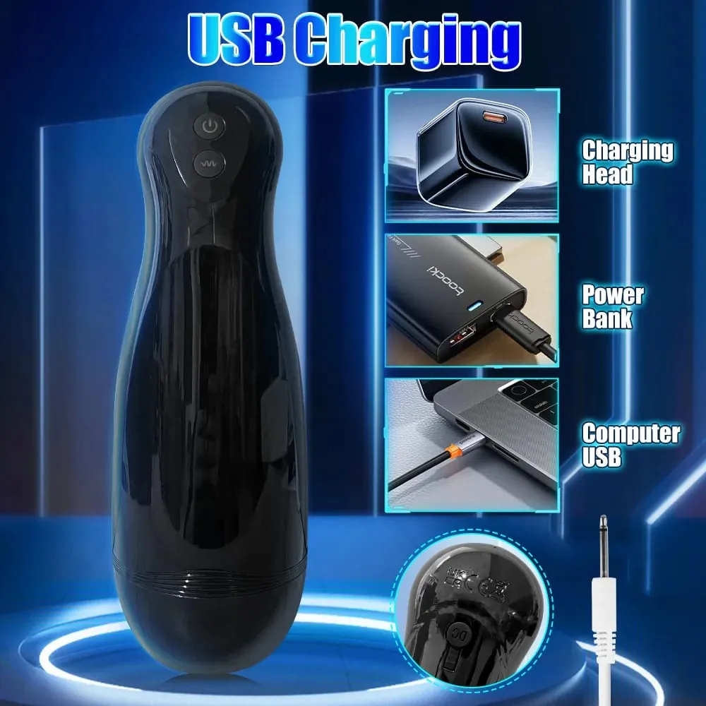 Sex Toys for Men Automatic Male Masturbator Cup Blowjob Sex Machine Blowjob Vagina Masturbation Pussy Penis Trainer with 10 Frequency Vibration Sexy Voice Masturbation Toys — image 4