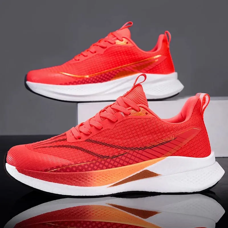 Carbon Plate Running Shoes Men Casual Marathon Athletic Sports Outdoor Travel Breathable Lightweight Comfortable Women Sneakers