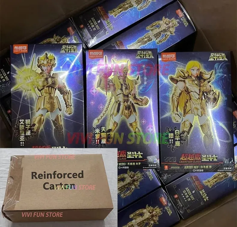 In Stock BLOKEES Saint Seiya CLASSIC CLASS Gold Saint Virgo Shaka Pisces Aphrodite Andromeda Cygnus EX Gold Assembled Model Toys