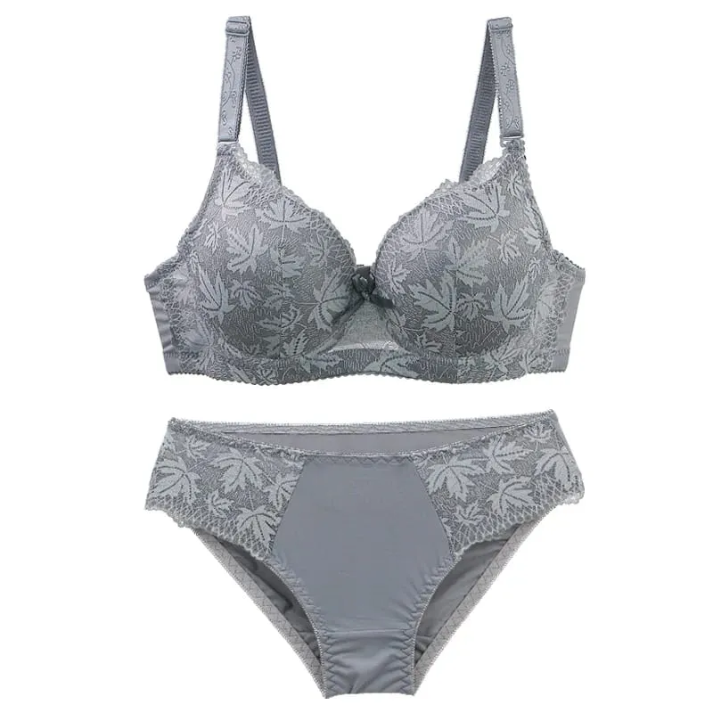 DaiNaFang 2026 New Sexy Female Lingerie ABC Cup Push Up Bras Set Breathable Women Bow Floral Underwear Panties Briefs