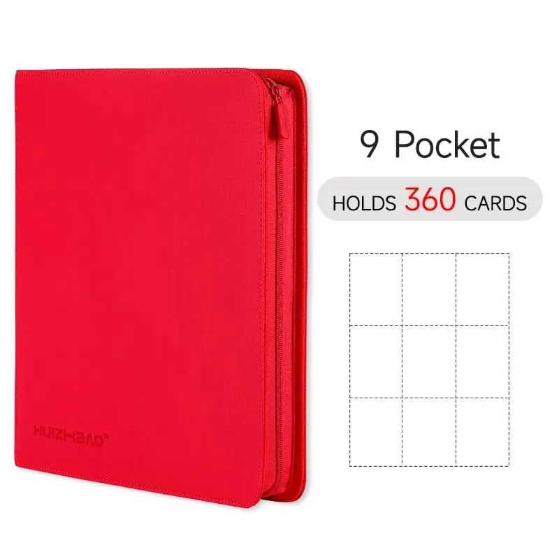 9/12 Pocket Zipper Card Binder Trading card album Durable Side Loading Card for mtg tcg for pokemon for yugioh for football