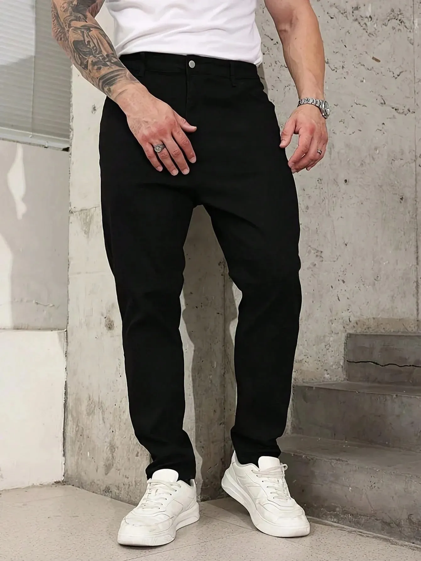 Black Slim Jeans Pant Man Original Drip Y2k Unisex Everyday Denim Pants No accessories or belts included