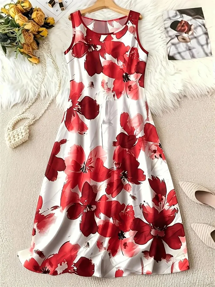 Trendy 3D Women's New Arrival Dresses Summer Street Style Printed Loose-Fit Casual Dresses Outdoor Travel and Party Dresses