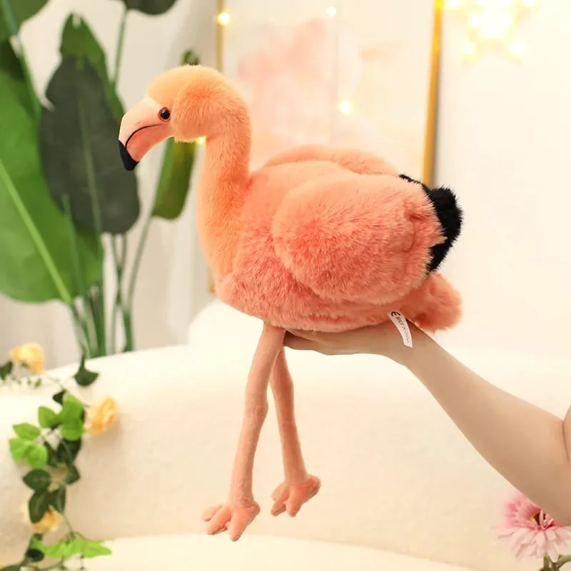 Realistic Plush Waterfowl Toy Red Flamingo White Pelican Plushies Soft Doll Cute Stuffed Animal For Girl Boy Pretty Home Decor — image 4