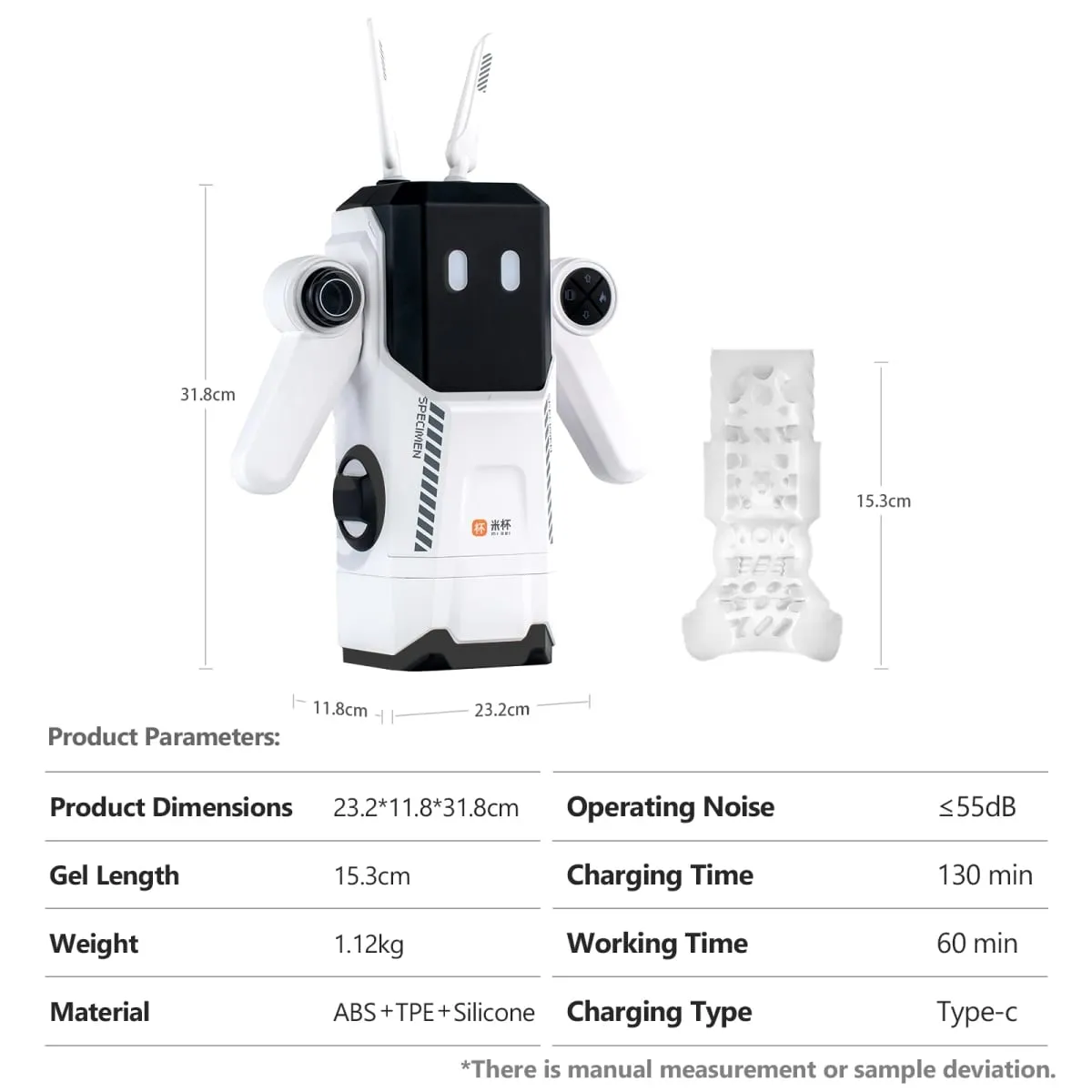 YUU Mecha Electric Masturbator for Male Blowjob Sex Machine with APP Control 8 Thrust 10 Vibration Heating Sex Toys for Training