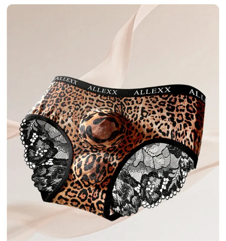 Men's underwear Lace cuecas masculino 3D spacecraft calzoncillos hombre leopard print lencerías muy hot sexys tøy men lingerie